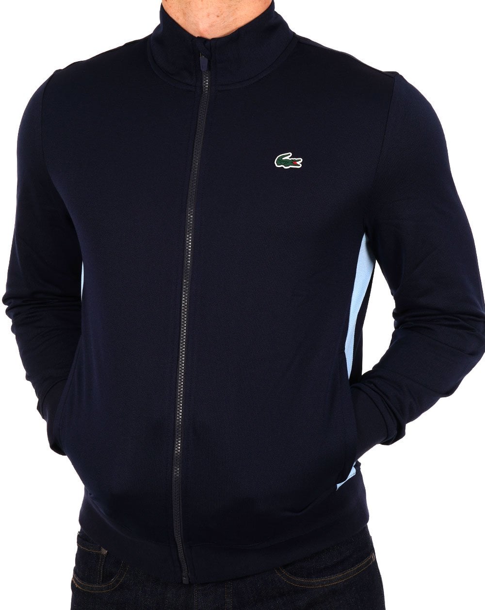 Lacoste Track Top Navy Sky Blue