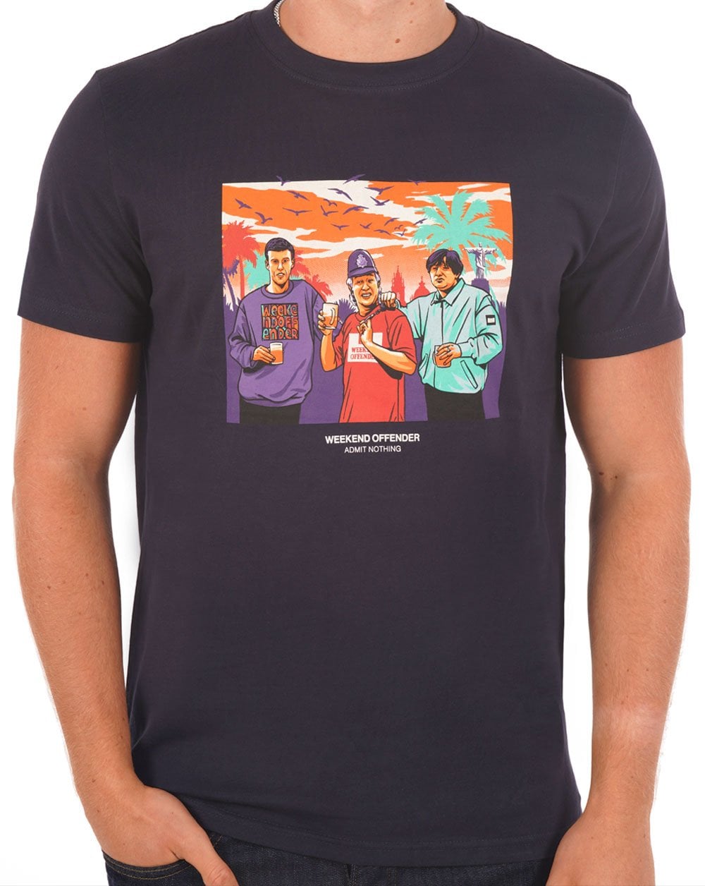 Weekend Offender Ronnie T-shirt Navy