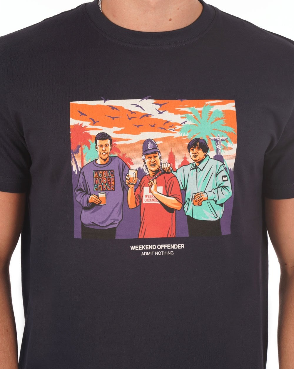 Weekend Offender Ronnie T-shirt Navy
