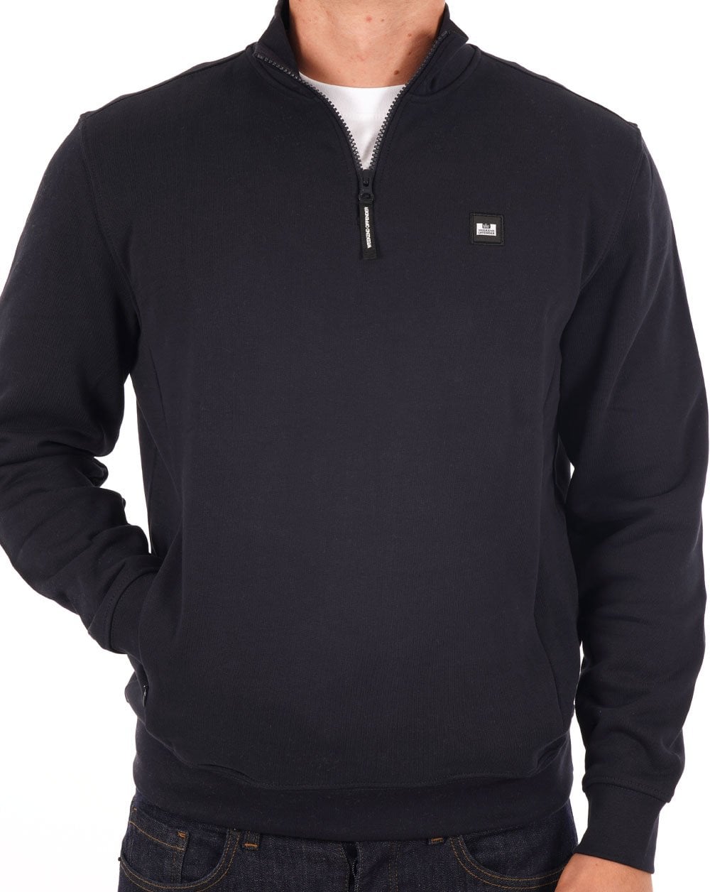 Weekend Offender Farone Quarter Zip Sweatshirt Navy
