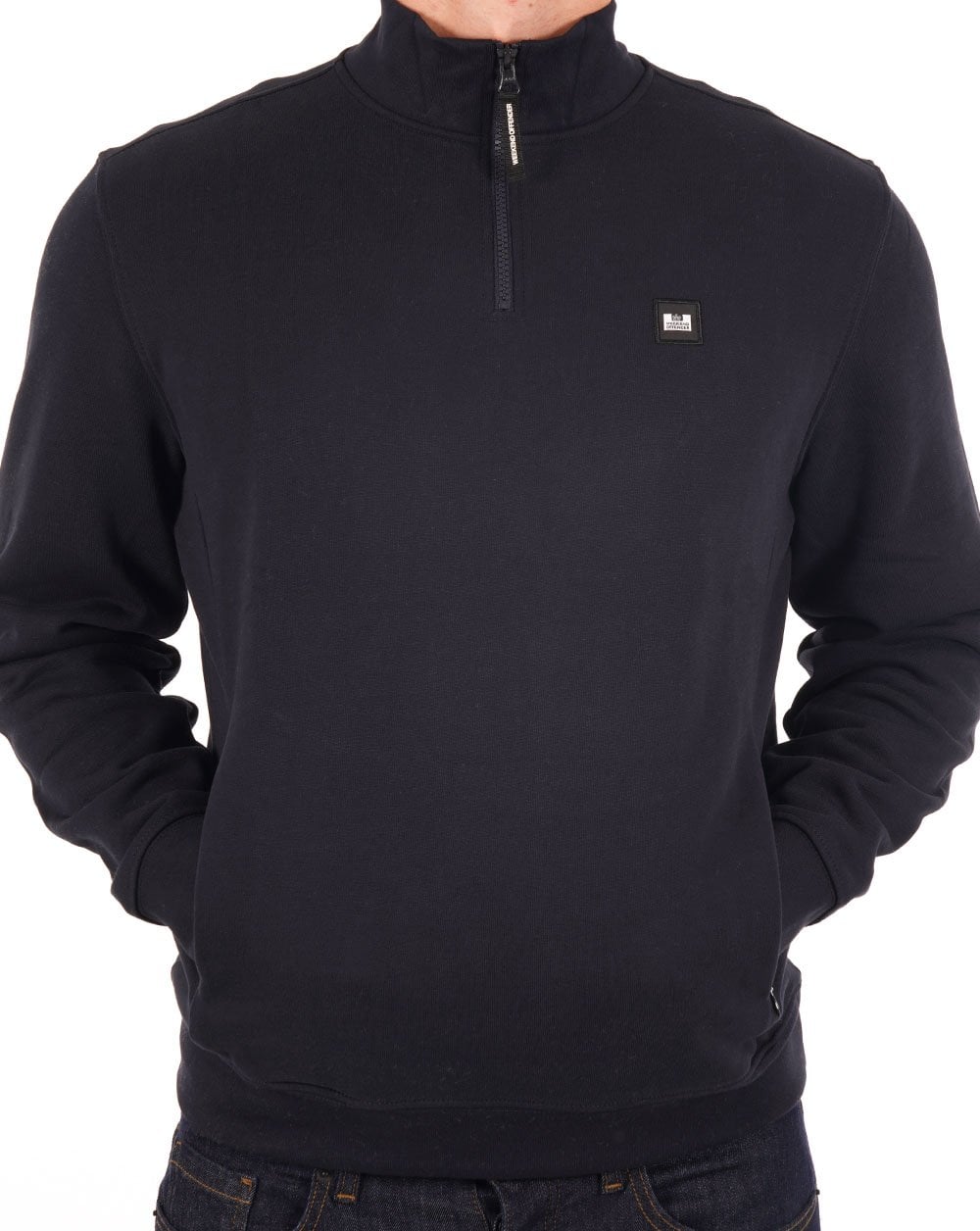 Weekend Offender Farone Quarter Zip Sweatshirt Navy