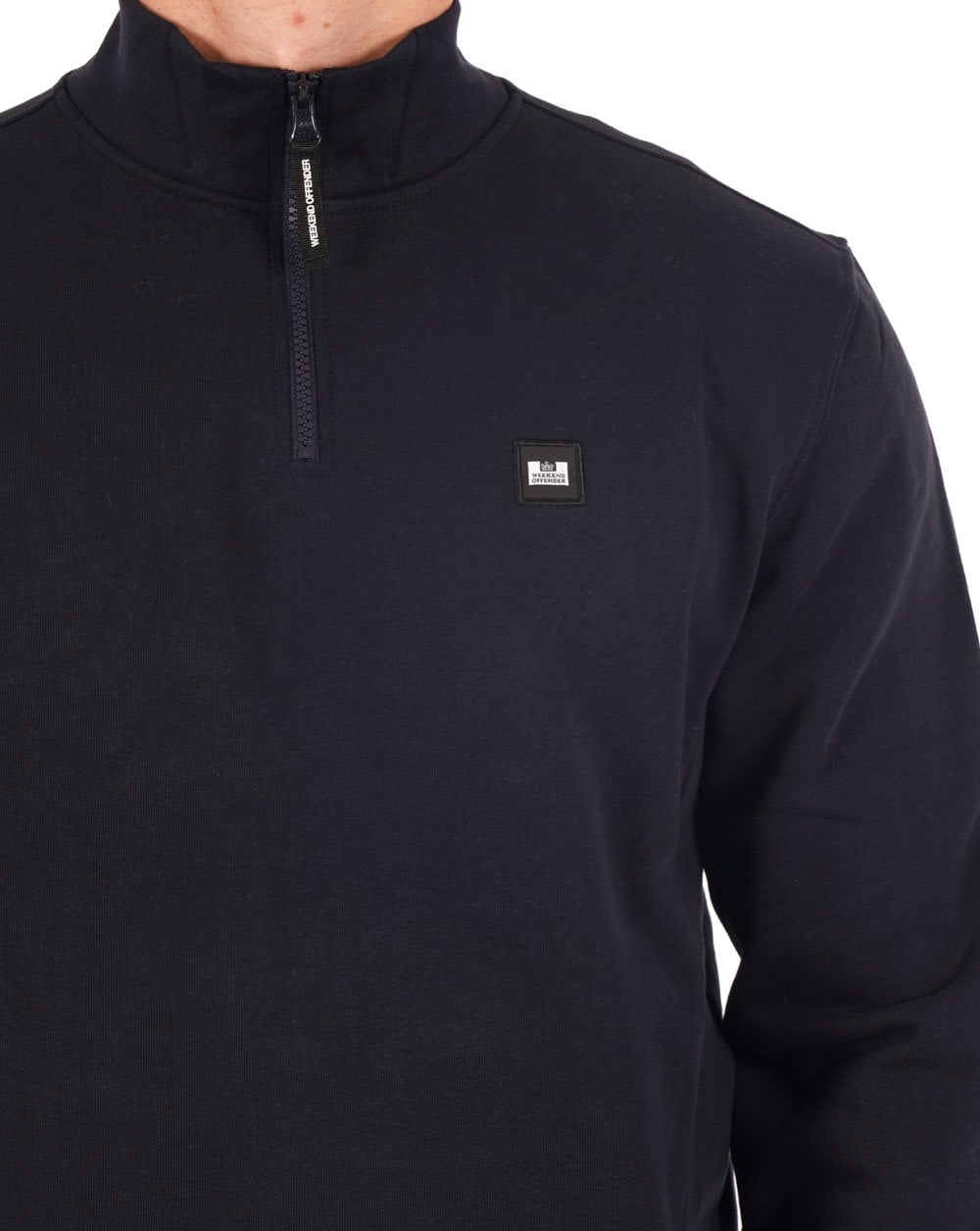 Weekend Offender Farone Quarter Zip Sweatshirt Navy