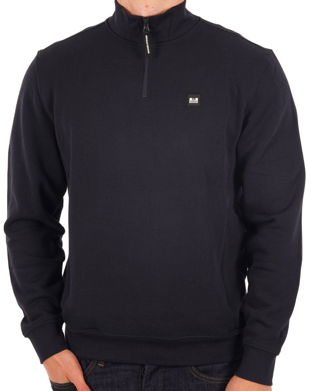 Weekend Offender Farone Quarter Zip Sweatshirt Navy