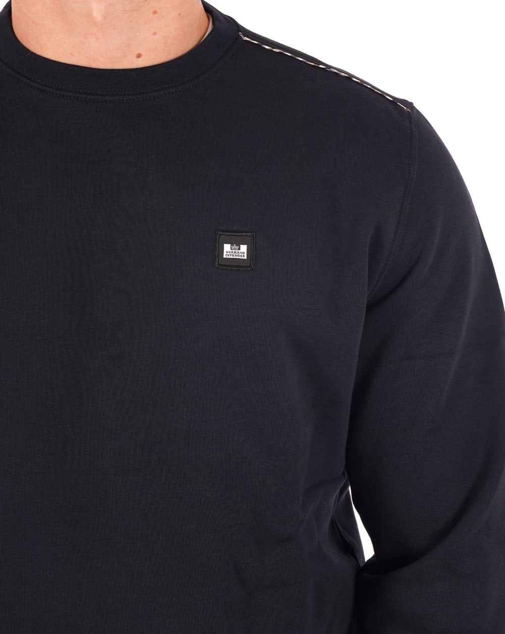 Weekend Offender Sweatshirt Navy -Check detail