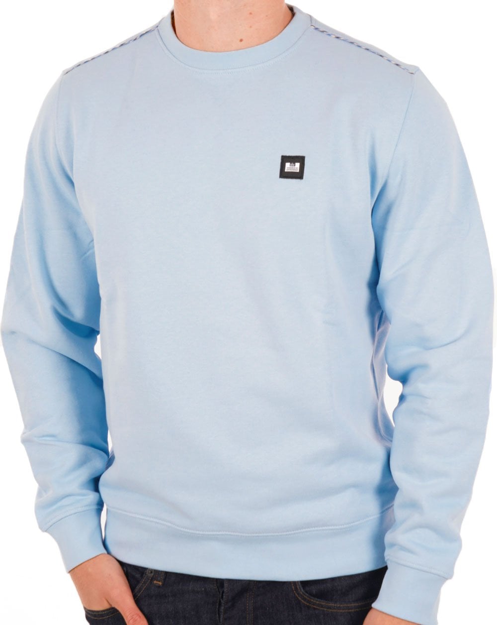 Weekend Offender Sweatshirt Sky- Check detail