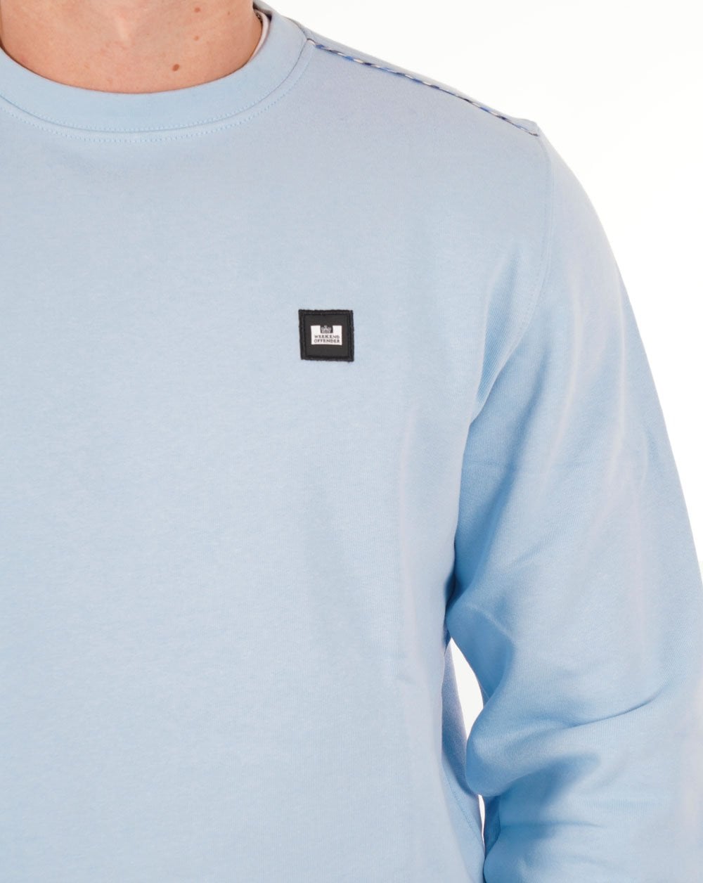 Weekend Offender Sweatshirt Sky- Check detail