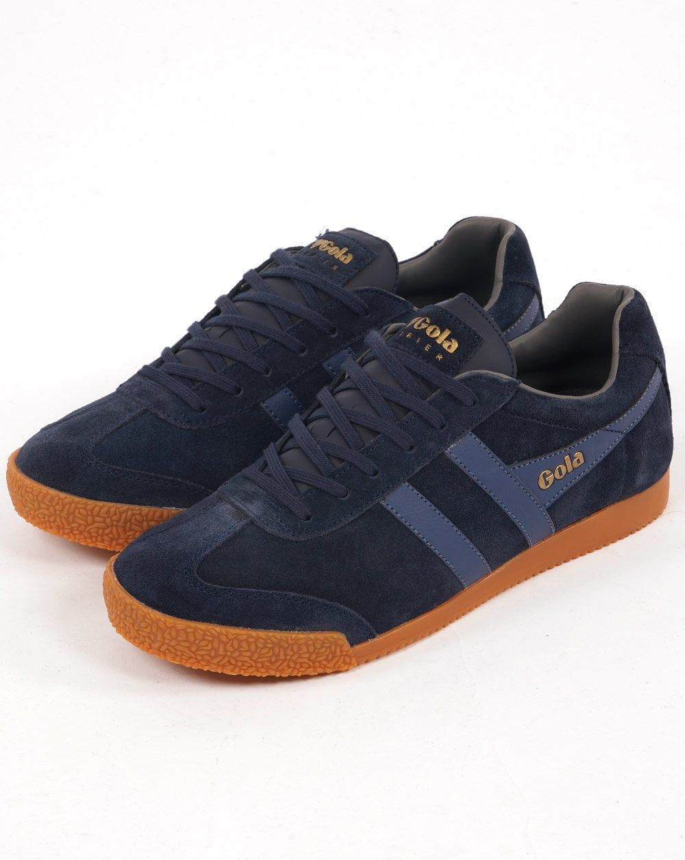 Gola Harrier Suede Trainer Navy/Moonlight/Ash