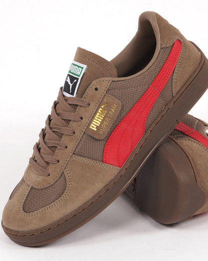 Puma Super Team OG Trainer Taupe/Red