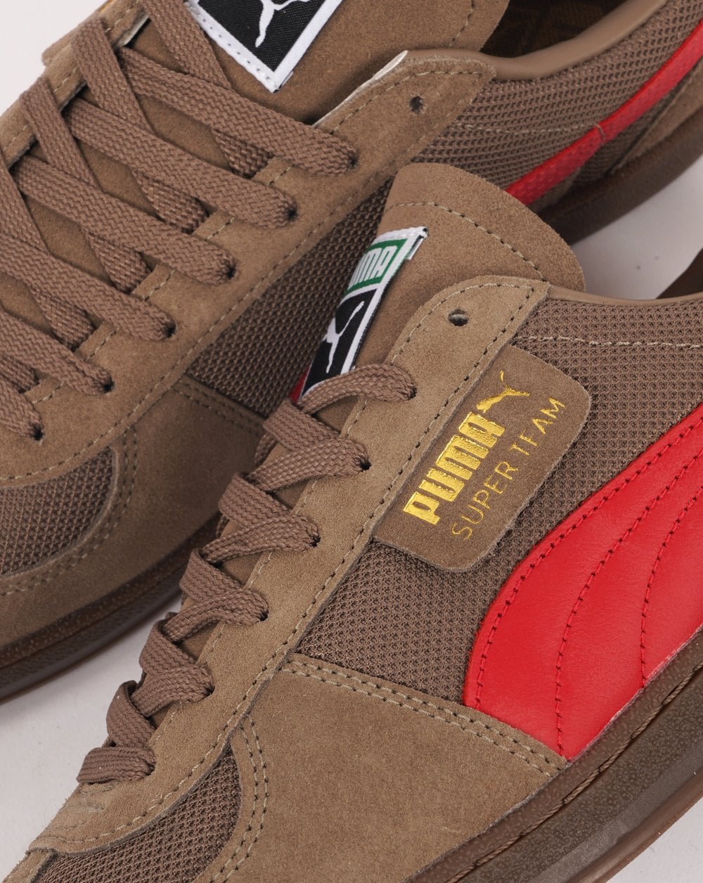 Puma Super Team OG Trainer Taupe/Red