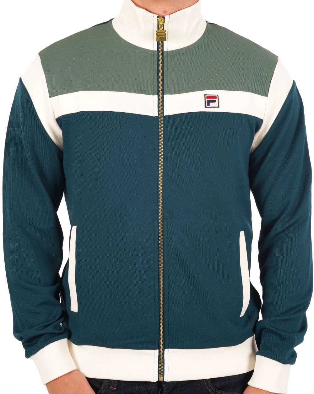 Fila Vintage Cruz Track Top Green Gardenia