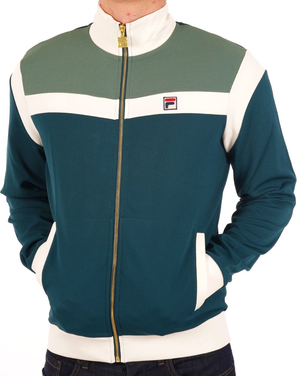 Fila Vintage Cruz Track Top Green Gardenia