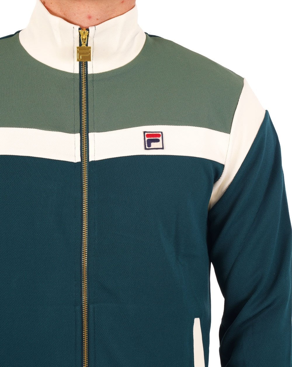 Fila Vintage Cruz Track Top Green Gardenia