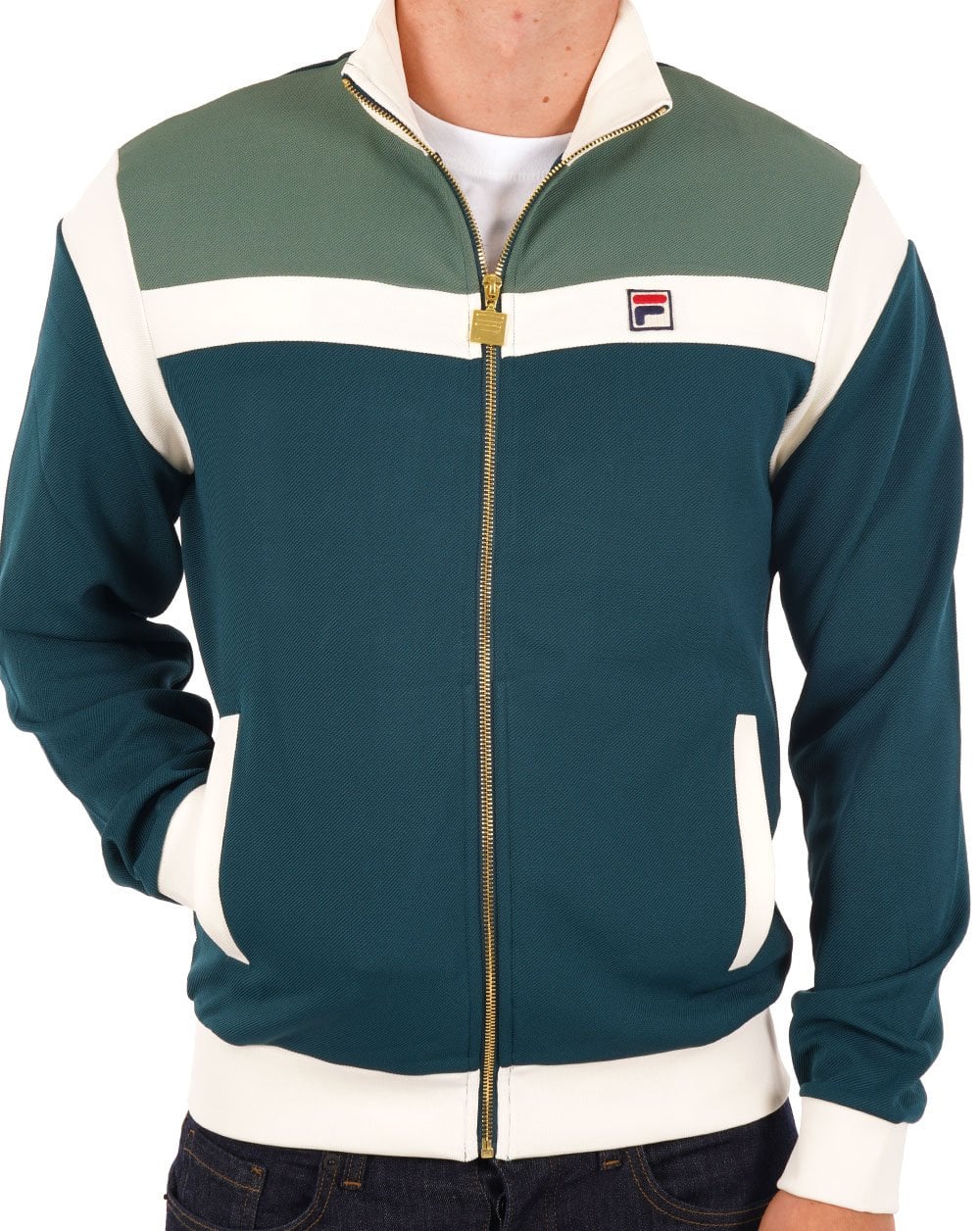 Fila Vintage Cruz Track Top Green Gardenia