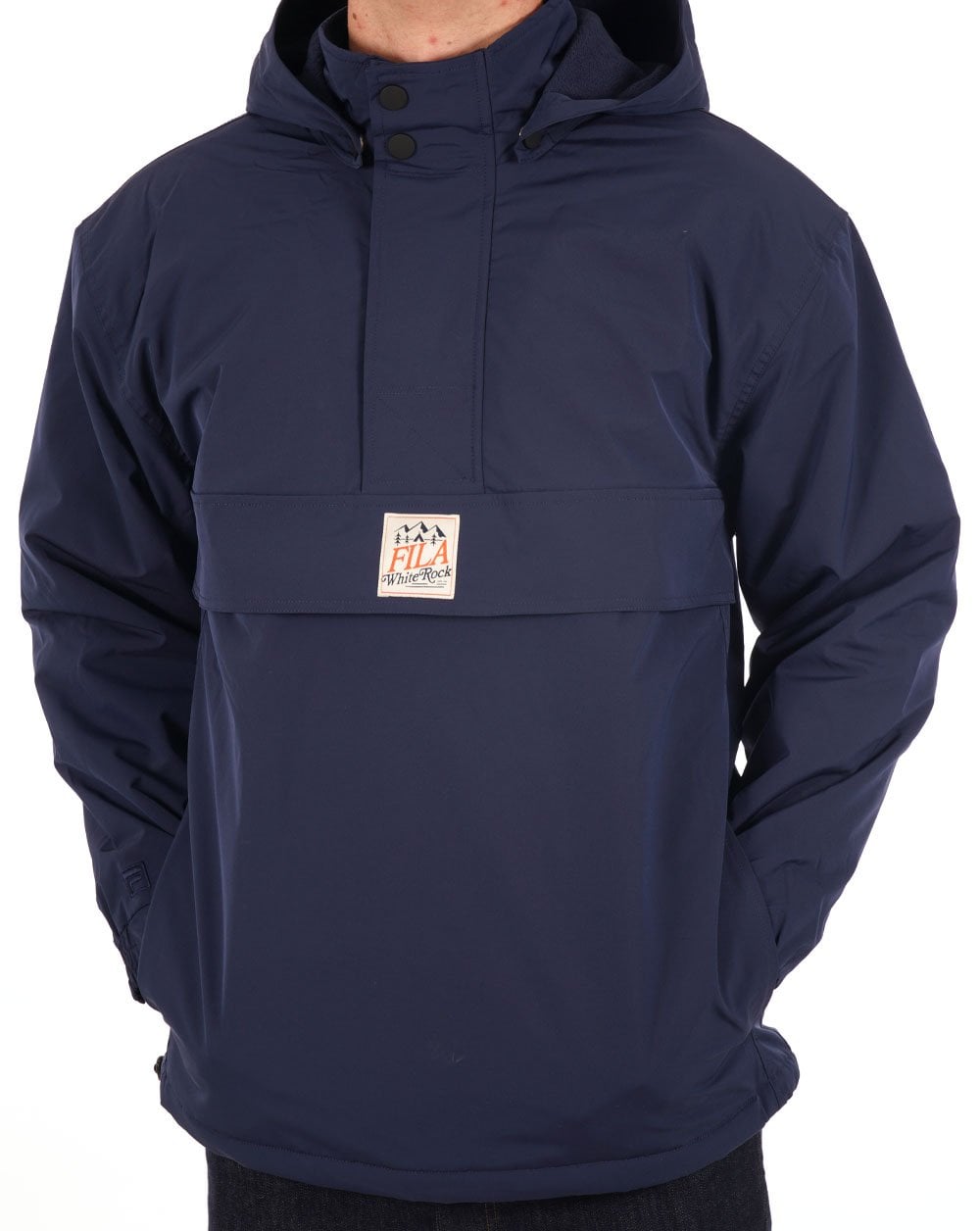 Fila White Rock Overhead Jacket Navy Blue