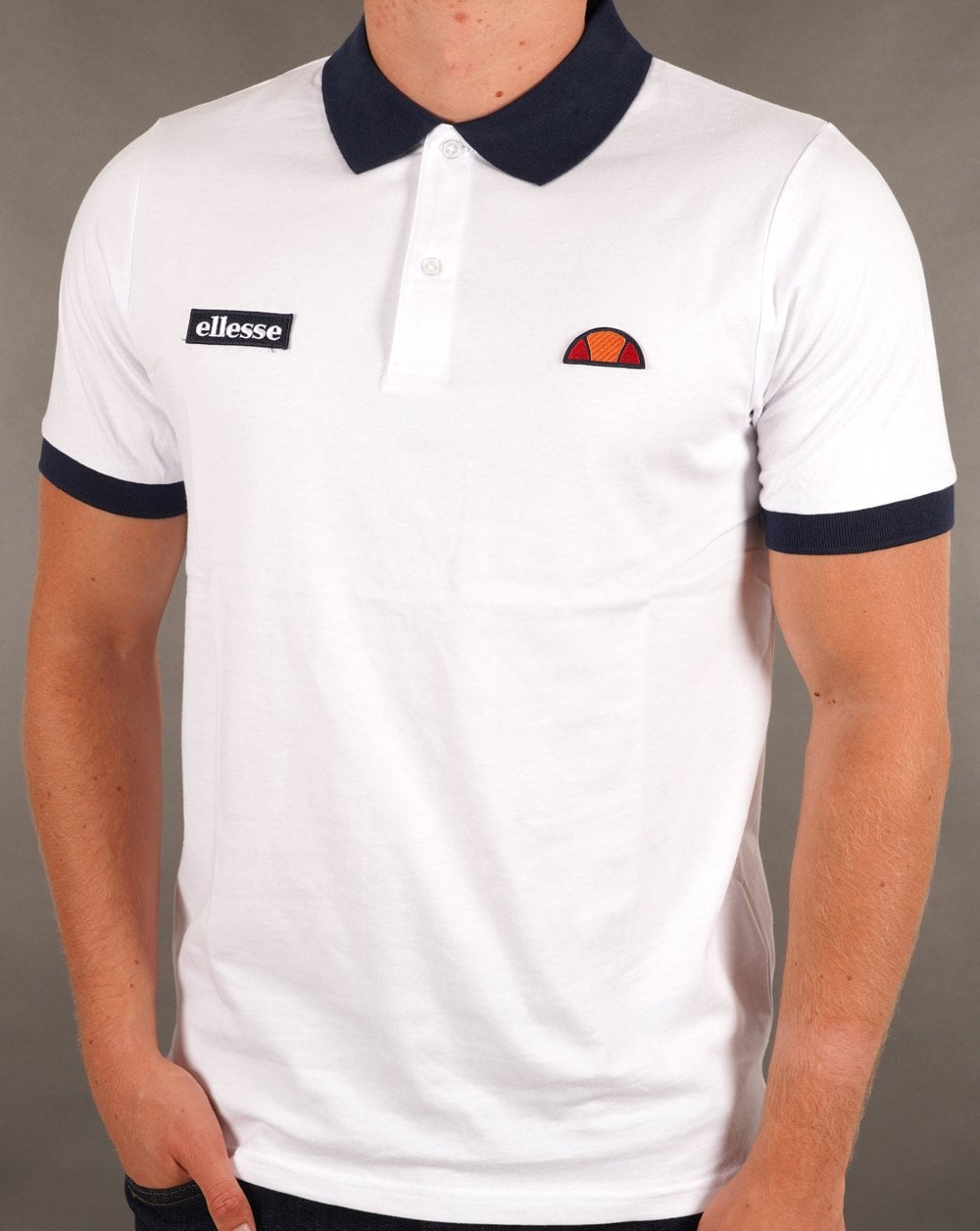 Ellesse Lessepsia Polo Shirt White/Navy