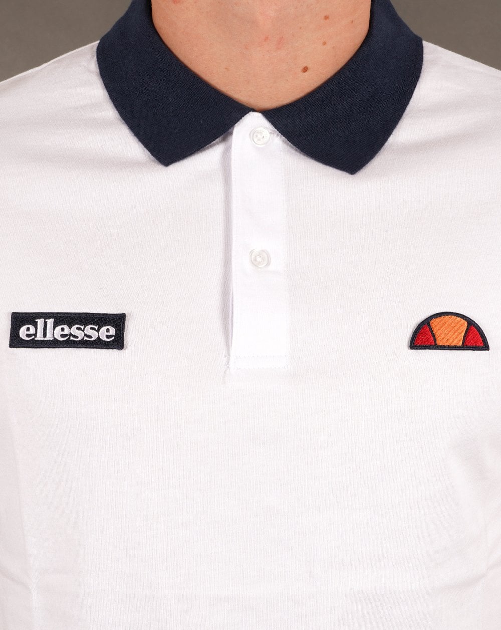 Ellesse Lessepsia Polo Shirt White/Navy