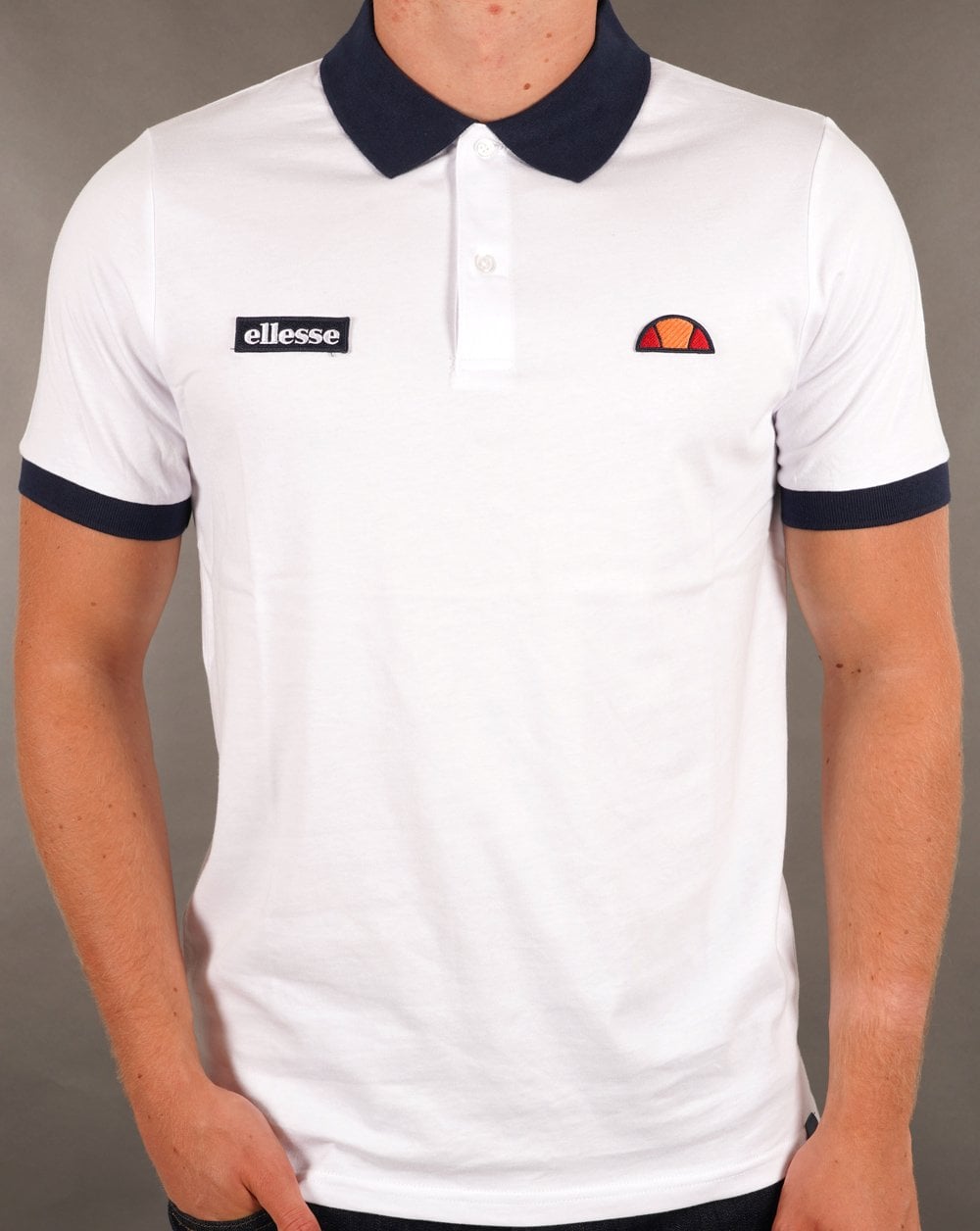 Ellesse Lessepsia Polo Shirt White/Navy