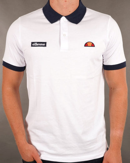 Ellesse Lessepsia Polo Shirt White/Navy