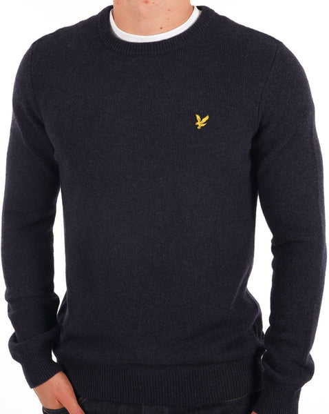 Lyle & Scott Crew Neck Lambswool knit Navy