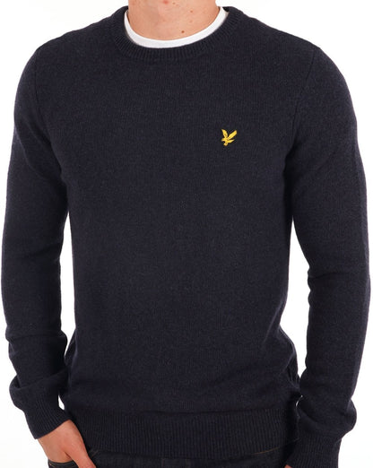 Lyle & Scott Crew Neck Lambswool knit Navy