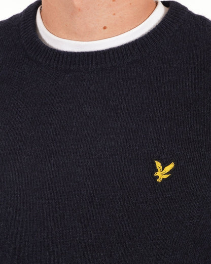 Lyle & Scott Crew Neck Lambswool knit Navy