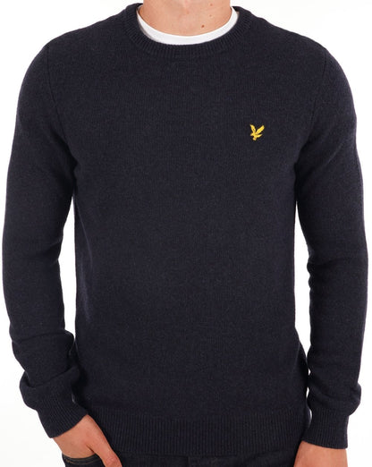 Lyle & Scott Crew Neck Lambswool knit Navy