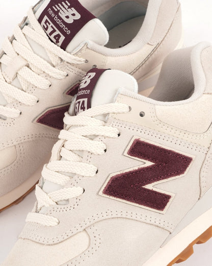 New Balance 574 Trainer Bone White/Burgundy