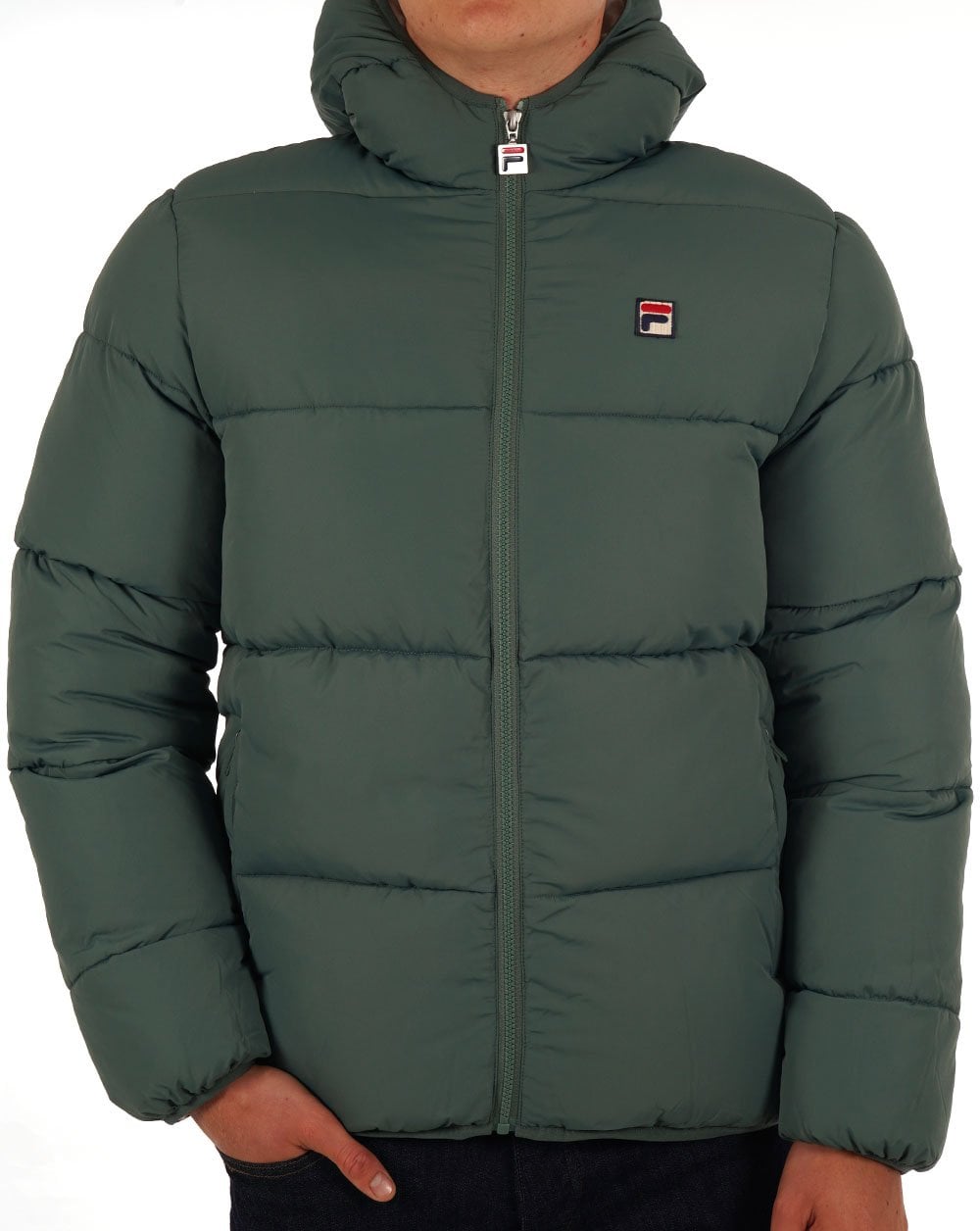 Fila Vintage Harry Puffer Jacket Dark Forest