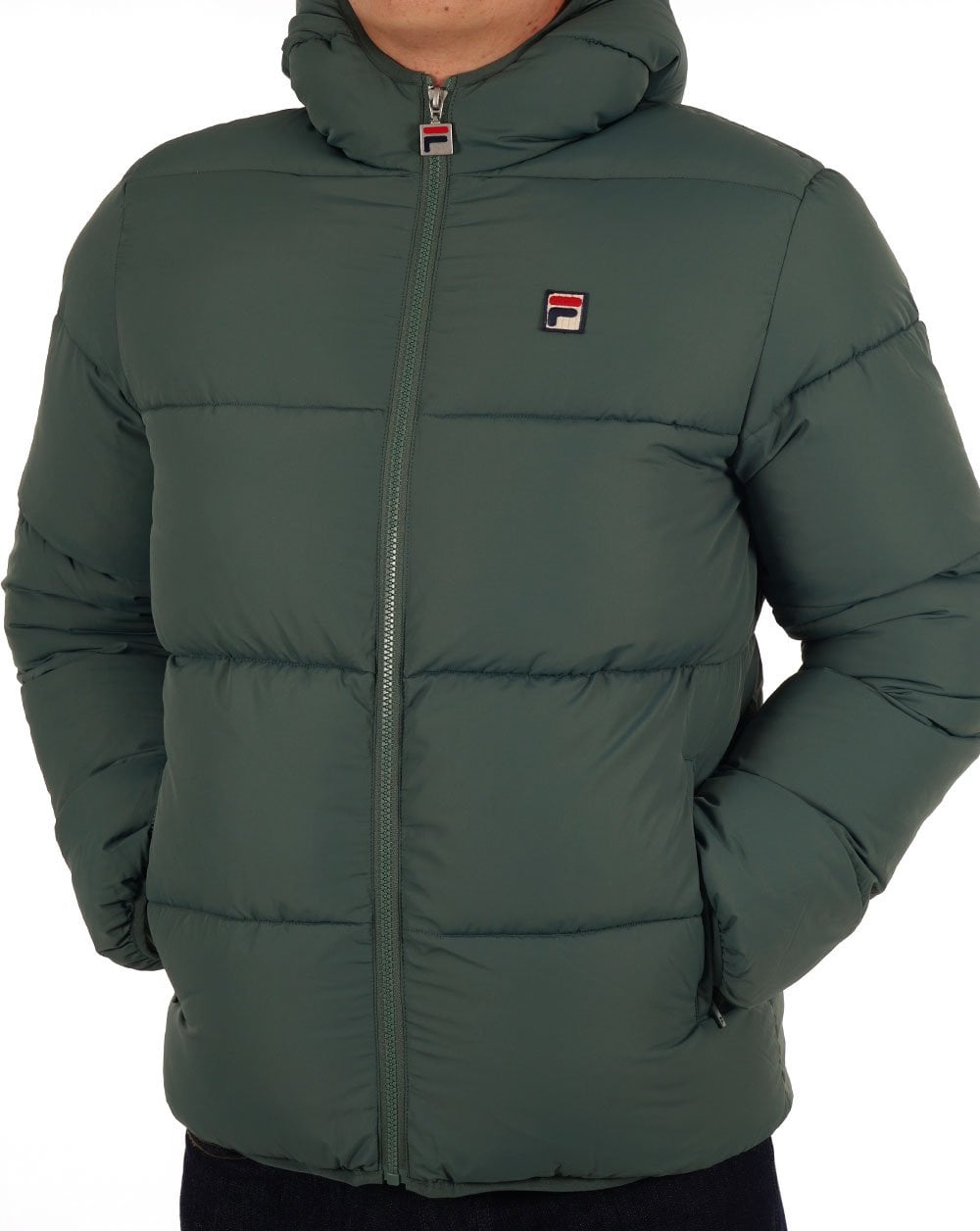 Fila Vintage Harry Puffer Jacket Dark Forest