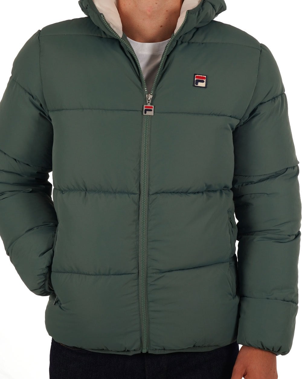 Fila Vintage Harry Puffer Jacket Dark Forest