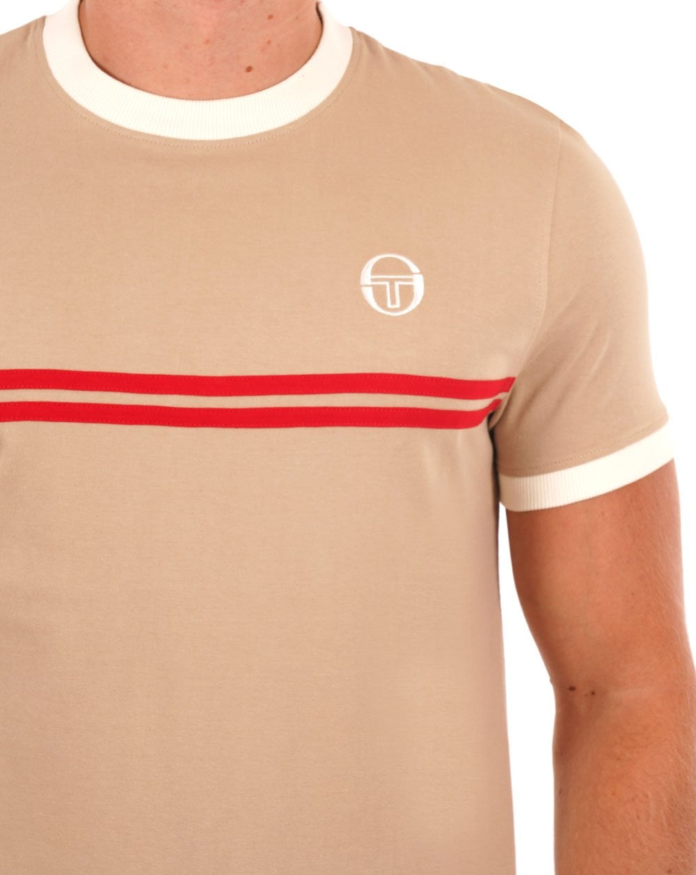 Sergio Tacchini Supermac T Shirt Stone/Gardenia