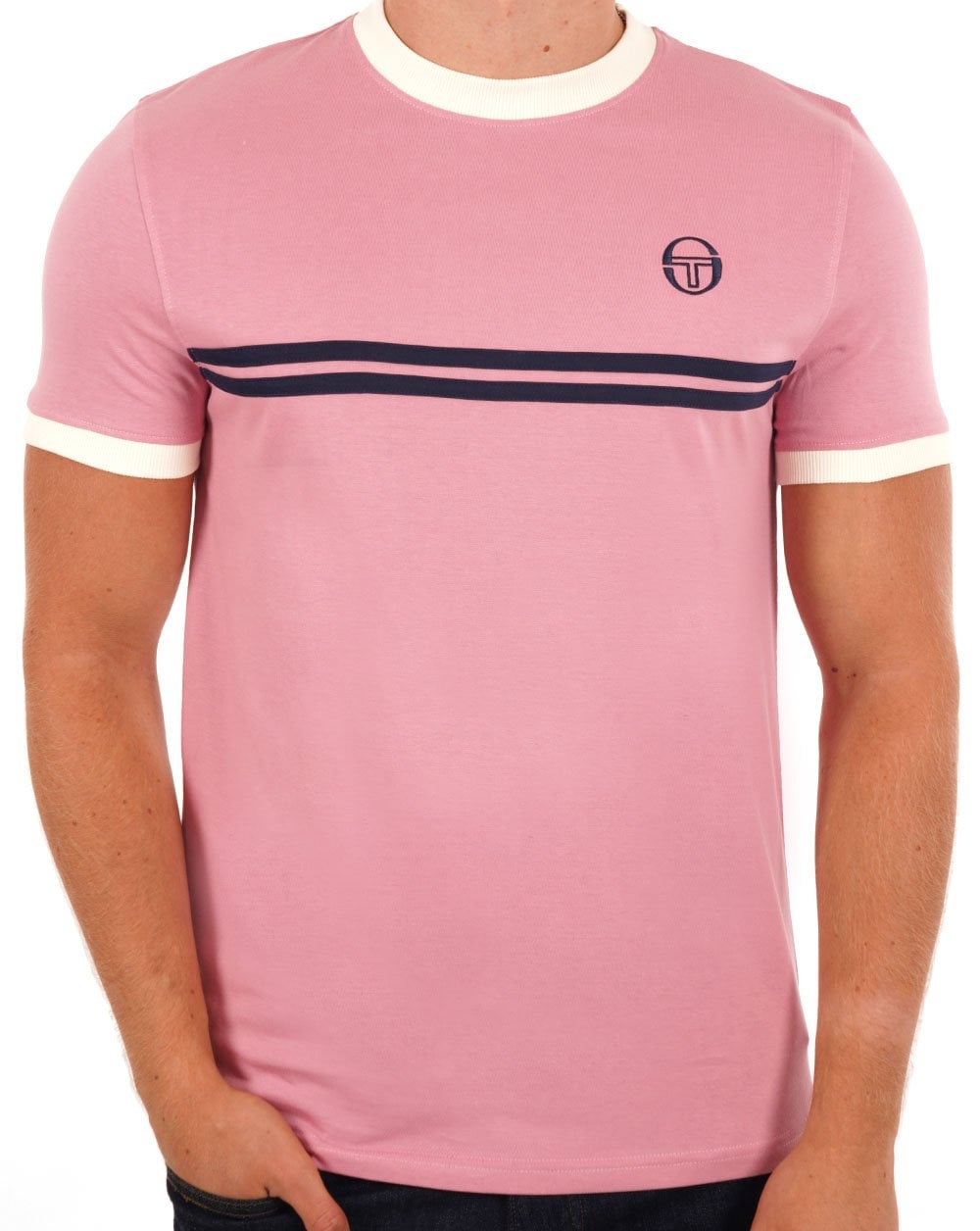 Sergio Tacchini Supermac T Shirt Pink/Gardenia