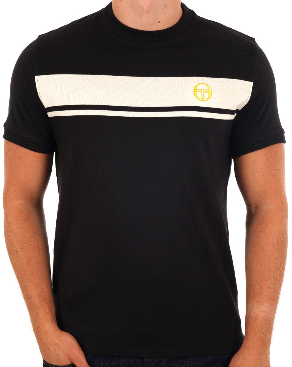 Sergio Tacchini Masters T Shirt Black/Gardenia