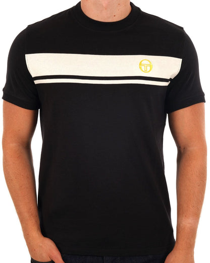Sergio Tacchini Masters T Shirt Black/Gardenia