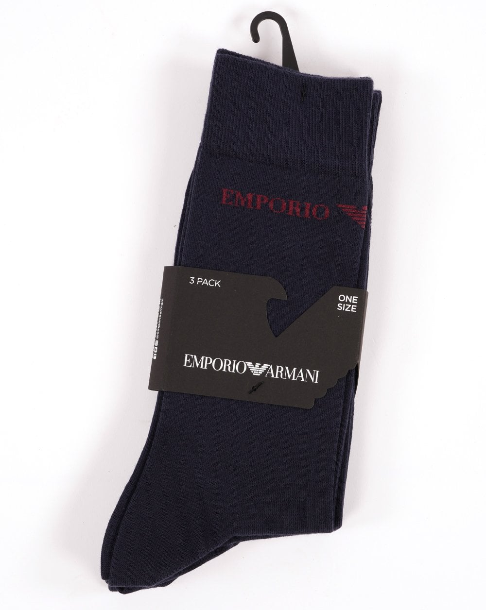 Emporio Armani 3 Pack Socks Navy/Red