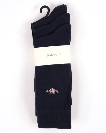 Gant 3 Pack Shield Socks Navy Blue
