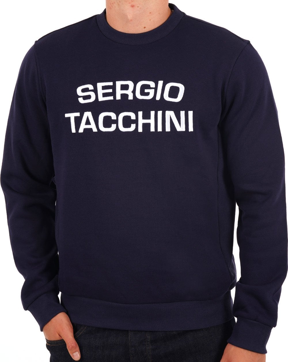 Sergio Tacchini Logo Sweat Navy Blue