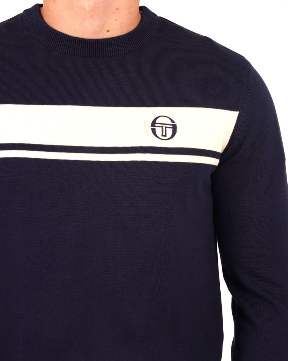 Sergio Tacchini Masters Crew Knit Navy Blue