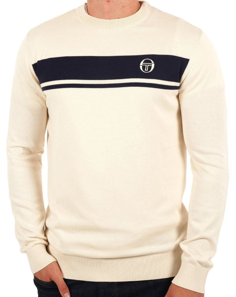 Sergio Tacchini Masters Crew Knit Gardenia