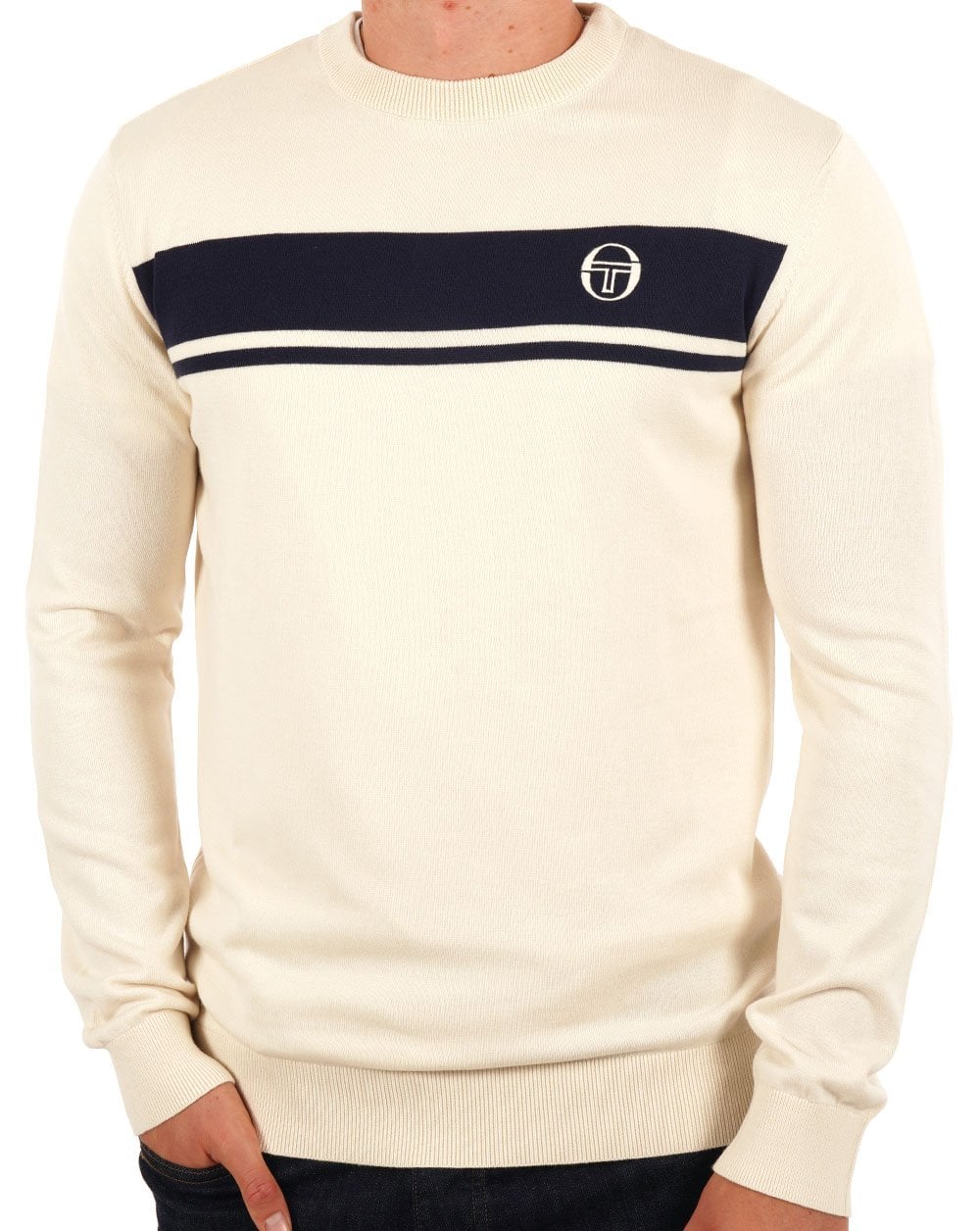 Sergio Tacchini Masters Crew Knit Gardenia
