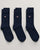 Gant 3 Pack Shield Socks Navy Blue
