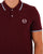 Sergio Tacchini Tipped Polo Shirt Claret/Sky Blue