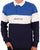 Benetton Rugby Style Polo Shirt Blue/White