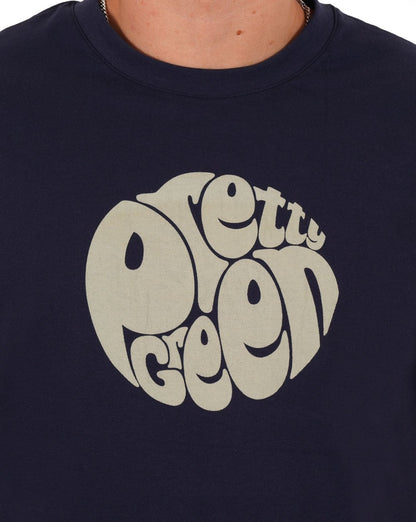 Pretty Green Gillespie Logo T-shirt Navy/Grey
