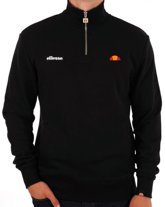 Ellesse 1/4 Zip Sweat Black
