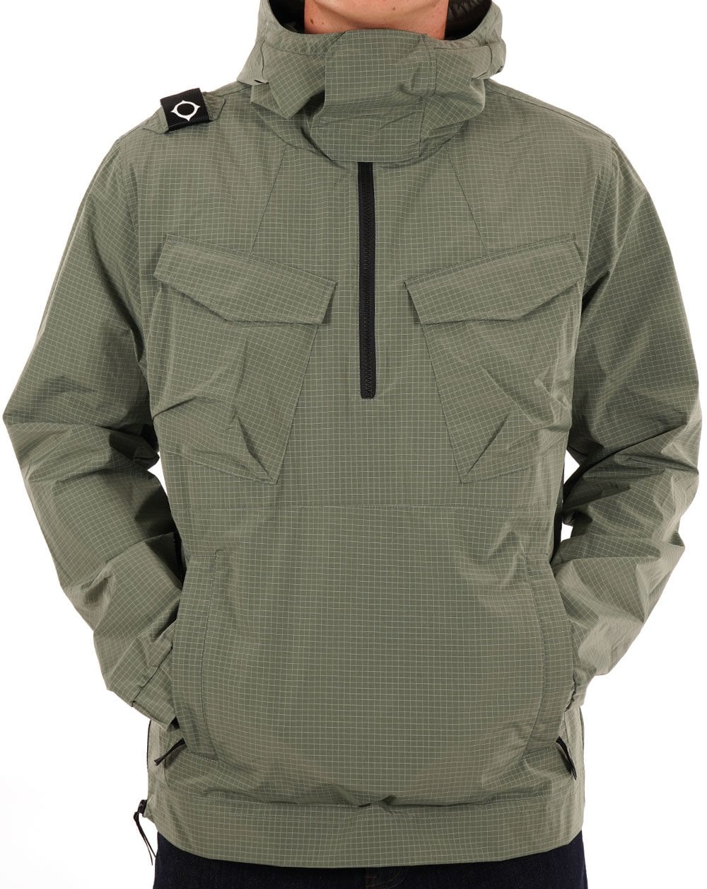 Ma.strum Nylon Grid Smock Loden Forest