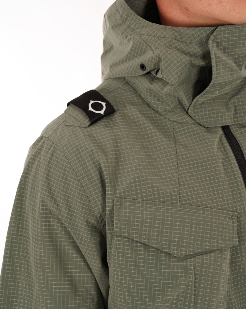 Ma.strum Nylon Grid Smock Loden Forest