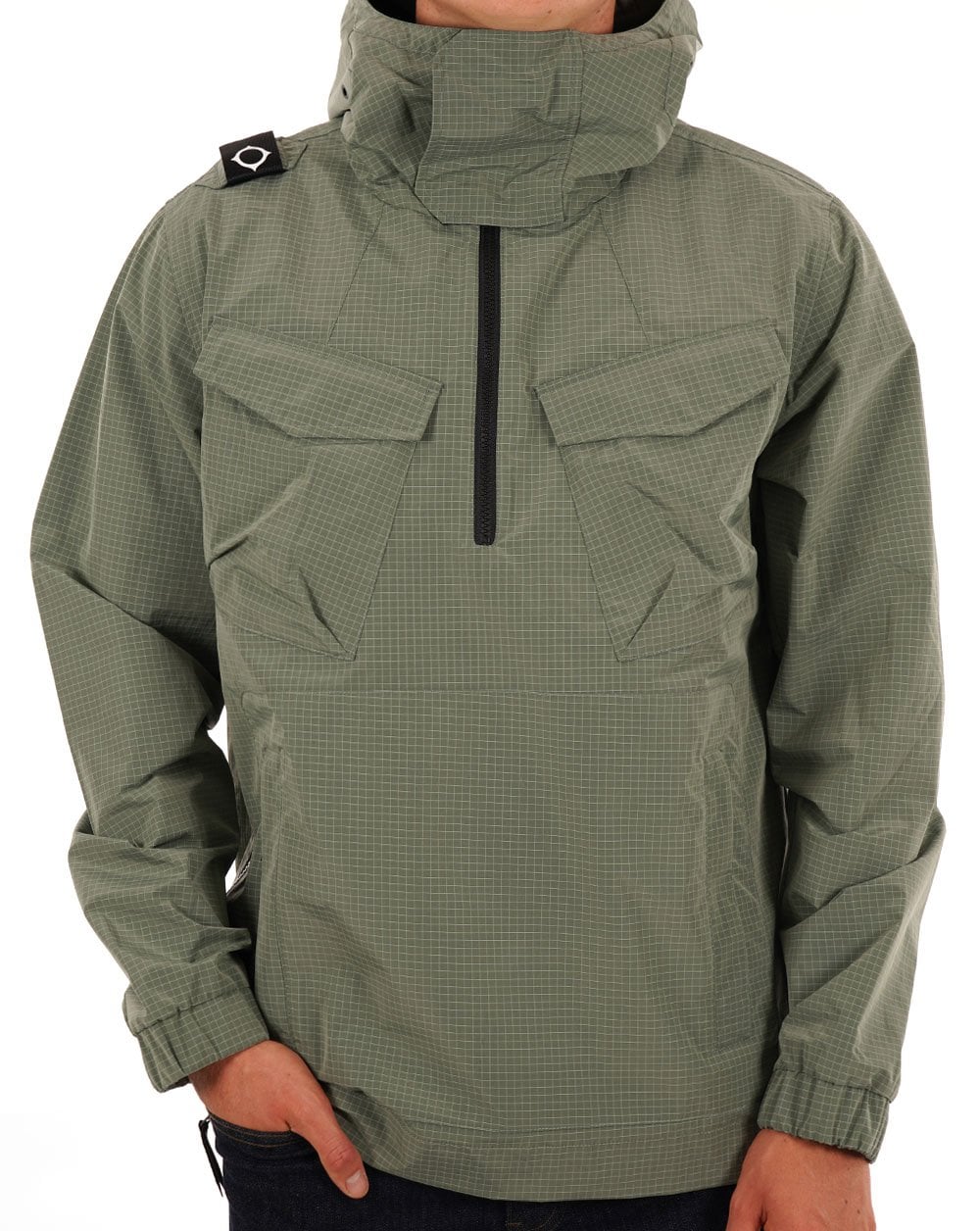 Ma.strum Nylon Grid Smock Loden Forest