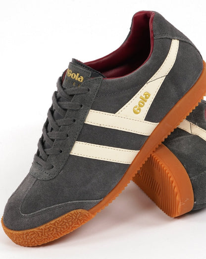 Gola Harrier Suede Trainer Grey Off White