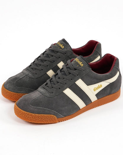 Gola Harrier Suede Trainer Grey Off White